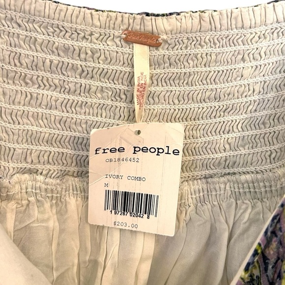 Free People Endless Afternoon Floral Mini Dress-Bohemian Puff Sleeve Mini-Medium - Picture 12 of 13